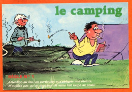 HUMOUR Camping Mégots Pompier Lyna  Carte Vierge TBE - Humour