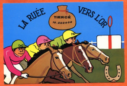 HUMOUR Tiercé PMU  Chevaux Jockeys Course La Ruée Vers L´Or  CIM By Spadem Carte Vierge TBE - Humour