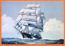 Grands Voiliers CUTTY SARK Marine Britannique Paul Dessin Bateau Voilier CIM Carte Vierge TBE - Sailing Vessels