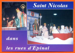 CP SAINT NICOLAS Dans Les Rues D'Epinal 88 Vosges Carte Vierge TBE - Sinterklaas