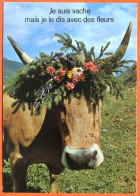 Animal Humour Vache 13  Carte Vierge TBE - Cows