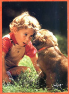 CP Enfants Enfant Avec Chien Combier Carte Vierge TBE - Portraits