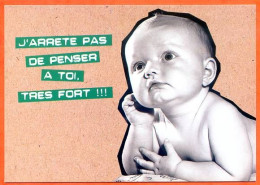 CP Enfants Enfant Bébé Penser A Toi Combier Carte Vierge TBE - Portraits