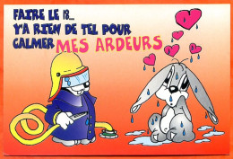 CP Les Inédits De SAMY ET SUSY Faire Le 18 Pompier  Lapin Carte Vierge TBE - Humor