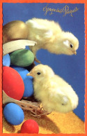 CP Joyeuses Paques 1 Poussins Oeufs Photochrom Carte Vierge TBE - Easter