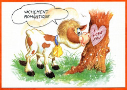 CP Illustrateur Vache Vachement Romantique Carte Vierge TBE - Contemporanea (a Partire Dal 1950)