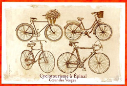 CP Cyclotourisme à Epinal Illustrateur Vélos Cyclisme Carte Vierge TBE - Cycling