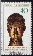 GERMANY(1977) Head Of Barbarossa. MUSTER (specimen) Overprint. Scott No 1247. - Autres & Non Classés