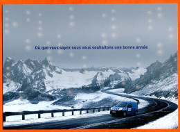 Carte Publicité ERDF Bonne Année Voiture Montagne - Publicité