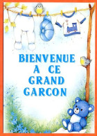 Carte Félicications Heureux Evenement Naissance Bienvenue à Ce Grand Garçon Carte Vierge TBE - Geboorte