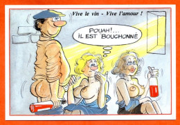 HUMOUR Vive Le Vin Vive L Amour ! 3 Il Est Bouchonné Couple Sexe Illustrateur Lyna Carte Vierge TBE - Humor