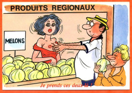 Humour Produits Régionaux Les Melons  Illustrateur Lyna Carte Vierge TBE - Humour