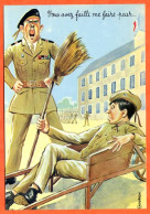 Humour MILITAIRES Illustrateur Militaire Brouette  Armée Photochrom Carte Vierge TBE - Humour