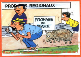 Humour Produits Régionaux Fromage De Pays Illustrateur Lyna Carte Vierge TBE - Humour