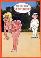 HUMOUR Pétanque Illustrateur Alexandre Boules Boulistes Tiens Une Vrai Blonde Lyna Carte Vierge TBE - Humor