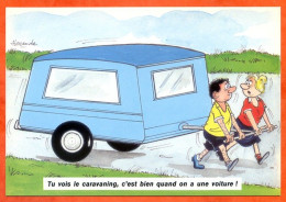 HUMOUR Camping Tu Vois Le Caravaning Illustrateur Alexandre Lyna Carte Vierge TBE - Humour