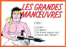 Humour MILITAIRES  Illustrateur Armée LES GRANDES MANOEUVRES  Carte Vierge TBE - Humor