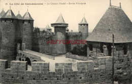 CPA CARCASSONNE - LE CHATEAU FEODAL - L'ENTREE PRINCIPALE - Carcassonne