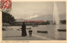 CPA GENEVE - LE JET D'EAU ET LE MONT BLANC - Autres & Non Classés