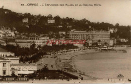 CPA CANNES - L'ESPLANADE DES ALLIES ET LE CARLTON HOTEL - Cannes