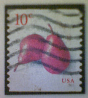 United States, Scott #5039, Used(o), 2016 Coil, Pears, 10¢, Red - Used Stamps