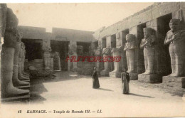 CPA KARNACK - EGYPTE - TEMPLE DE RAMSES III - Other & Unclassified