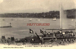 CPA GENEVE - JET D'EAU ET RADE - Other & Unclassified