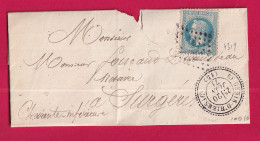 N°29 GC 4319 ST GENIS H'HIERSAC CHARENTE CAD TYPE 24 POUR SURGERES INDICE 16 LETTRE - 1849-1876: Classic Period