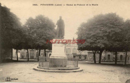 CPA PITHIVIERS - LOIRET - STATUE DE POISSON ET LA MAIRIE - Pithiviers