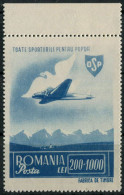 Romania 1945. Mi.#884 MNH/Luxe. Transport. Aviation. Airplane. Airmail. (Ts21) - Avions