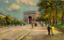 CPA PARIS - L'AVENUE FOCH ET L'ARC DE TRIOMPHE DE L'ETOILE - Arc De Triomphe