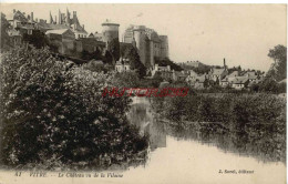 CPA VITRE - LE CHATEAU VU DE LA VILAINE - Vitre