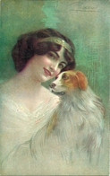 Ragazza Con Il Suo Cane, Riproduzione A62, Reproduction - Women