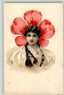 10668341 - Aquarell Postkarte Serie 54 Nr. 1 Bluetenfrau - Autres & Non Classés
