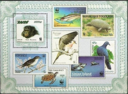 Guinea Bissau (Guineé-Bissau) - 2010 - Fish, Turtle, Dudong (stamps On Stamps) - Yv Bf 528 - Pesci