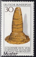 GERMANY(1977) Bronze Age Golden Hat. MUSTER (specimen) Overprint. Scott No 1258. - Autres & Non Classés