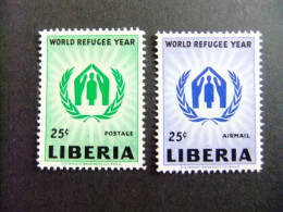 43 LIBERIA 1960 / AÑO DEL REFUGIADO - WORLD REFUGEE YEAR / YVERT 366 + PA 120 ** MNH - Rifugiati
