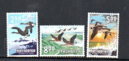 TAIWAN - 1969  - BIRDS SET OF 3  MINT NEVER HINGED - Neufs