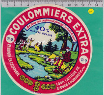 C1421 FROMAGE COULOMMIERS SAINT OUEN DOMPROT MARNE CHASSE LAPINS CHIEN CHASSEUR 51 Q 40 % - Käse