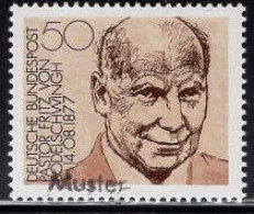 GERMANY(1977) Fritz Von Bodelschwing. MUSTER (specimen) Overprint. Manager Of Bethel Institute For The Incurable. Scott - Sonstige & Ohne Zuordnung