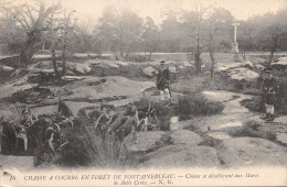 77-FONTAINEBLEAU-CHASSE A COURRE-N°512-C/0119 - Fontainebleau