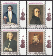 AJMAN 425-428,used - Musique