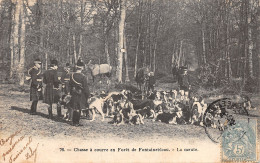 77-FONTAINEBLEAU-CHASSE A COURRE-N°512-G/0347 - Fontainebleau