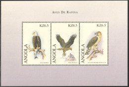2000 Angola Birds Of Prey Minisheets (** / MNH / UMM) - Aquile & Rapaci Diurni