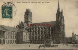 CPA ROUEN - PLACE DE L'HOTEL DE VILLE ET L'EGLISE ST OUEN - Rouen