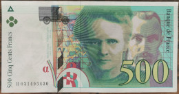 Billet De 500 Francs Pierre Et Marie CURIE 1995 FRANCE H031495420 - 500 F 1994-2000 ''Pierre Et Marie Curie''