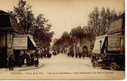 CPA AVIGNON - ENTREE DE LA VILLE - COURS DE LA REPUBLIQUE - SORTIE DE LA GARE - Avignon
