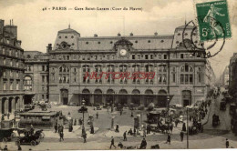 CPA PARIS - GARE SAINT LAZARE - Métro Parisien, Gares
