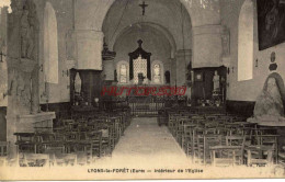 CPA LYONS LA FORET - (EURE) - INTERIEUR DE L'EGLISE - Lyons-la-Forêt