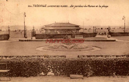 CPA TROUVILLE - LES JARDINS DU CASINO ET LA PLAGE - Trouville